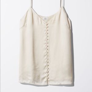 Aritzia Silky Button Front Tank